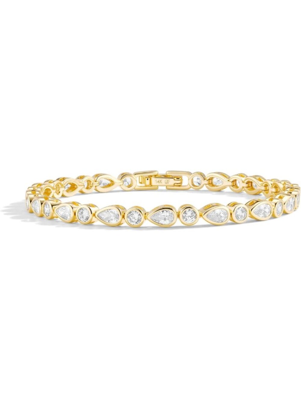 Elegant 14K Gold Filled Tennis Bracelet for Women - Dazzling Sparkle & Style